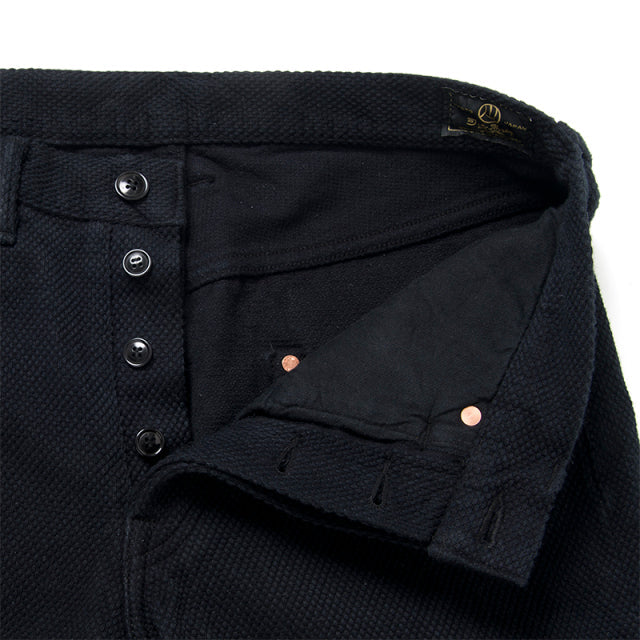 Kyoto Black Pattern Dyed Sashiko Jeans [1877] Big Size