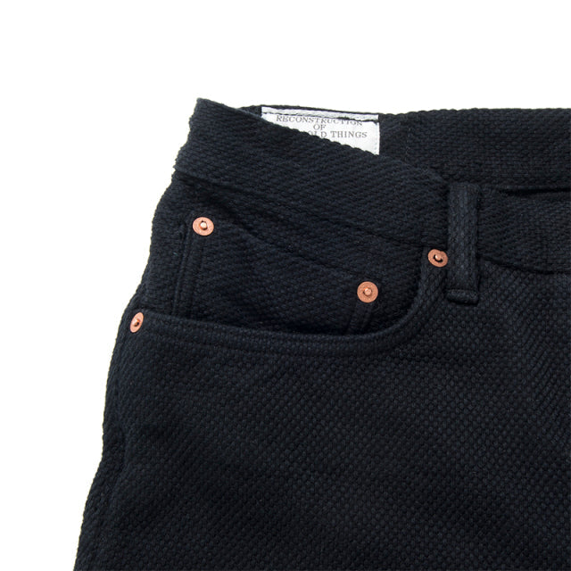 Kyoto Black Patterned Dyed Sashiko Jeans [1877]