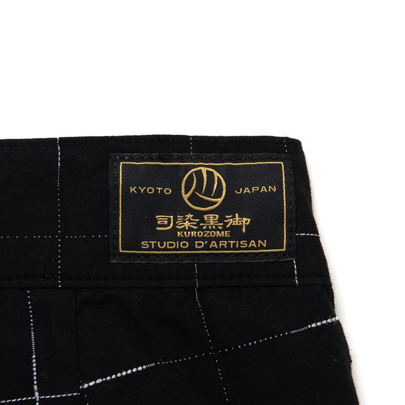 Kyoto Black Pattern Dyed Kasuri Short Pants [1900] Big Size