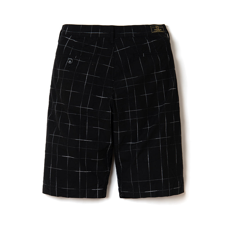 Kyoto Black Pattern Dyed Kasuri Short Pants [1900] Big Size