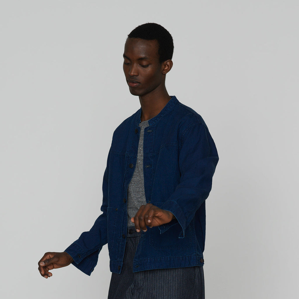 Indigo Linen Jacket  [OR-4311]