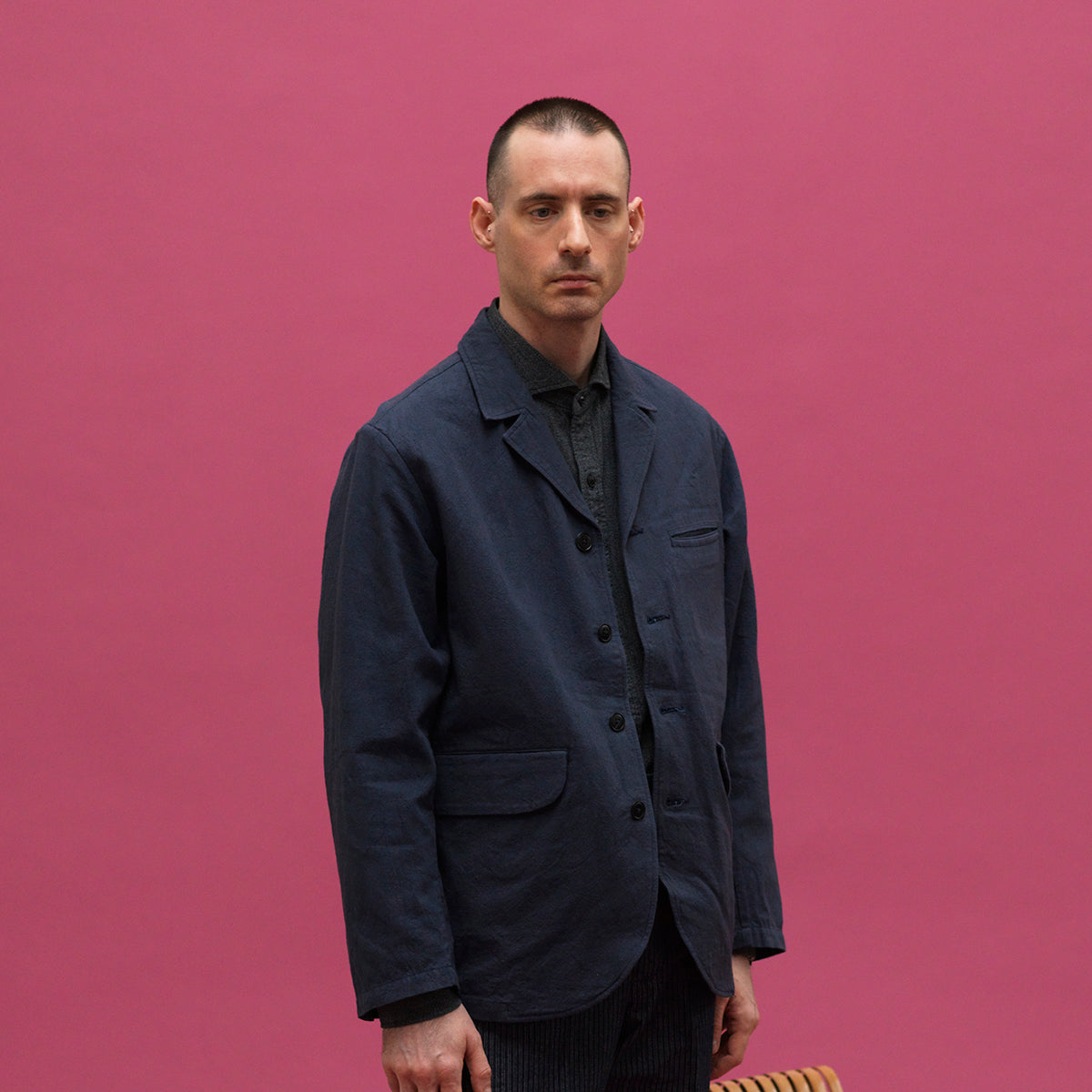Cotton Linen Sack Jacket  [OR-4313]