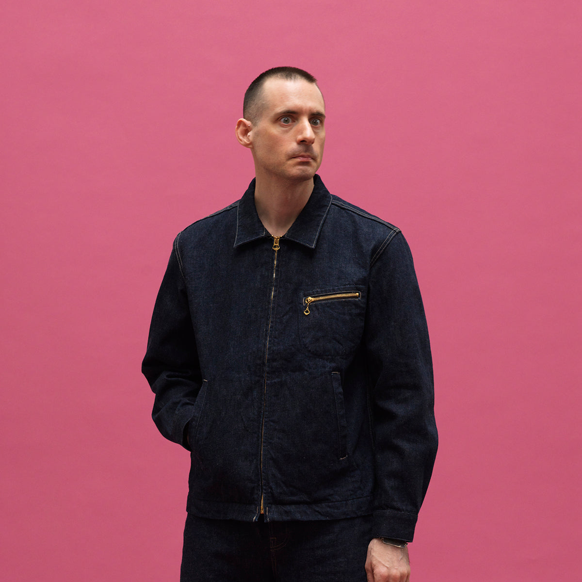 Tailor Denim Zip Jacket [OR-402]