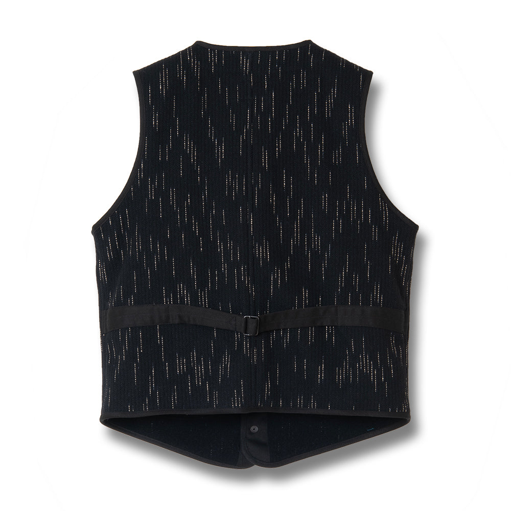 Kasuri Dyed Beach Cross Vest [4617]
