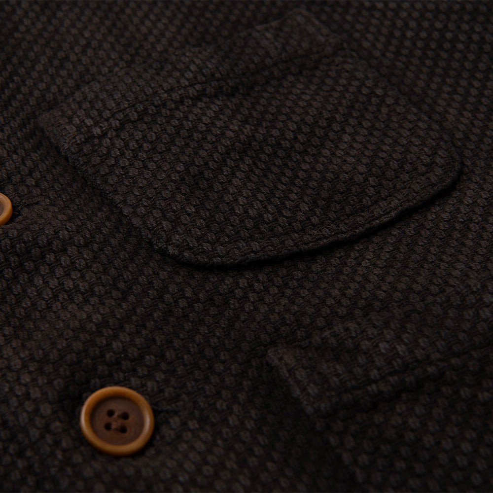 Amami Oshima Mud-Dyed Sashiko Vest [4637]