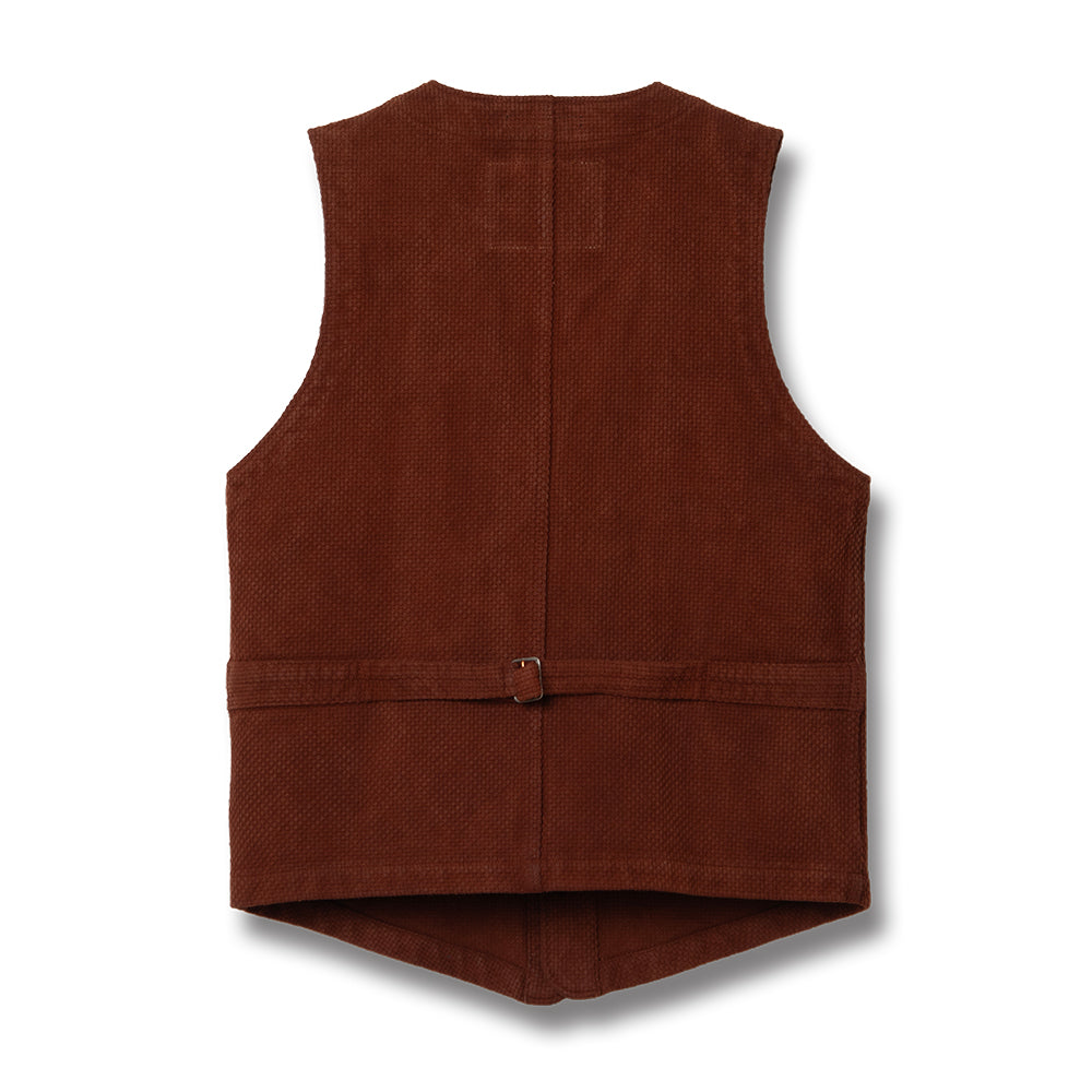 Amami Oshima Mud-Dyed Sashiko Vest [4637]