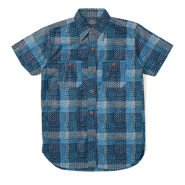 Noragi Sashiko Short Sleeve Shirt [5657]