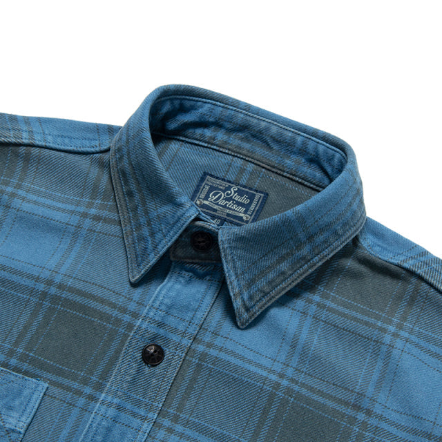 Indigo-Dyed Flannel Shirt [5664]