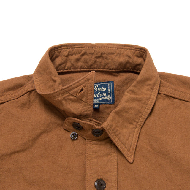 Kaki-Dyed Short Sleeve Shirt [5675-KAKI]