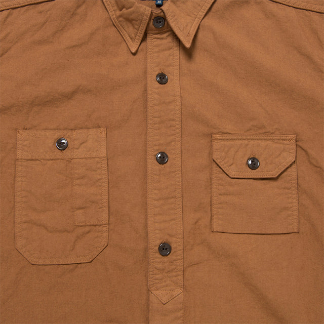 Kaki-Dyed Short Sleeve Shirt [5675-KAKI]