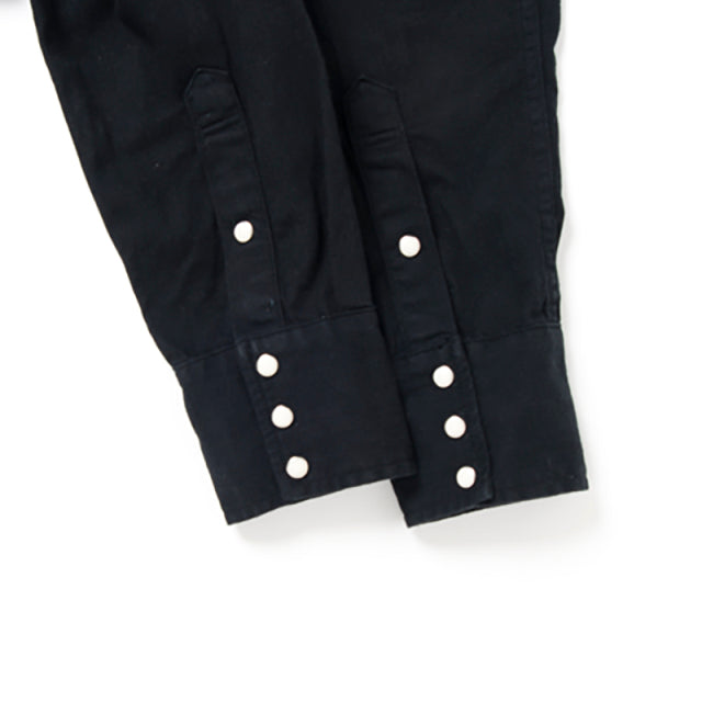 Kyoto Black Pattern Dyed Western Shirt [5686]