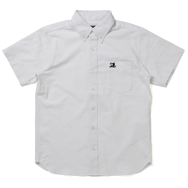 Short Sleeve Chambray Button-Down Shirt [5694]