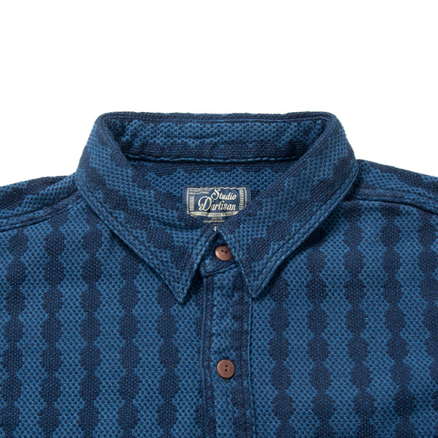 Indigo Sashiko Woven Shirt [5695]