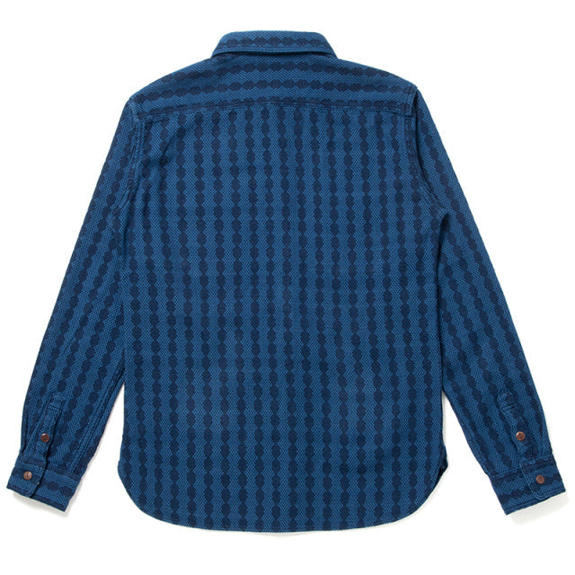 Indigo Sashiko Woven Shirt [5695]