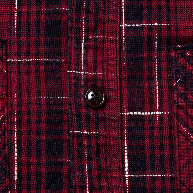 Distressed Ikat Check Shirt [5698]