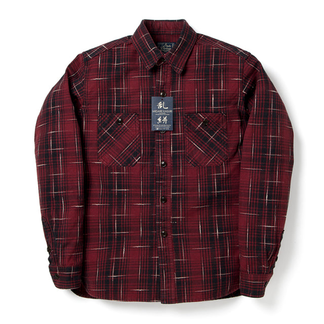 Distressed Ikat Check Shirt [5698]