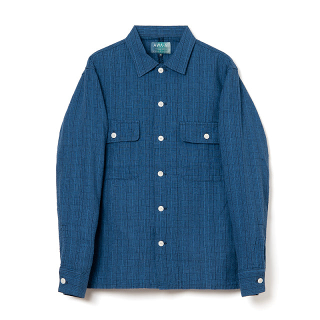 Awa Shijira Weave Long Sleeve Shirt [5706B]