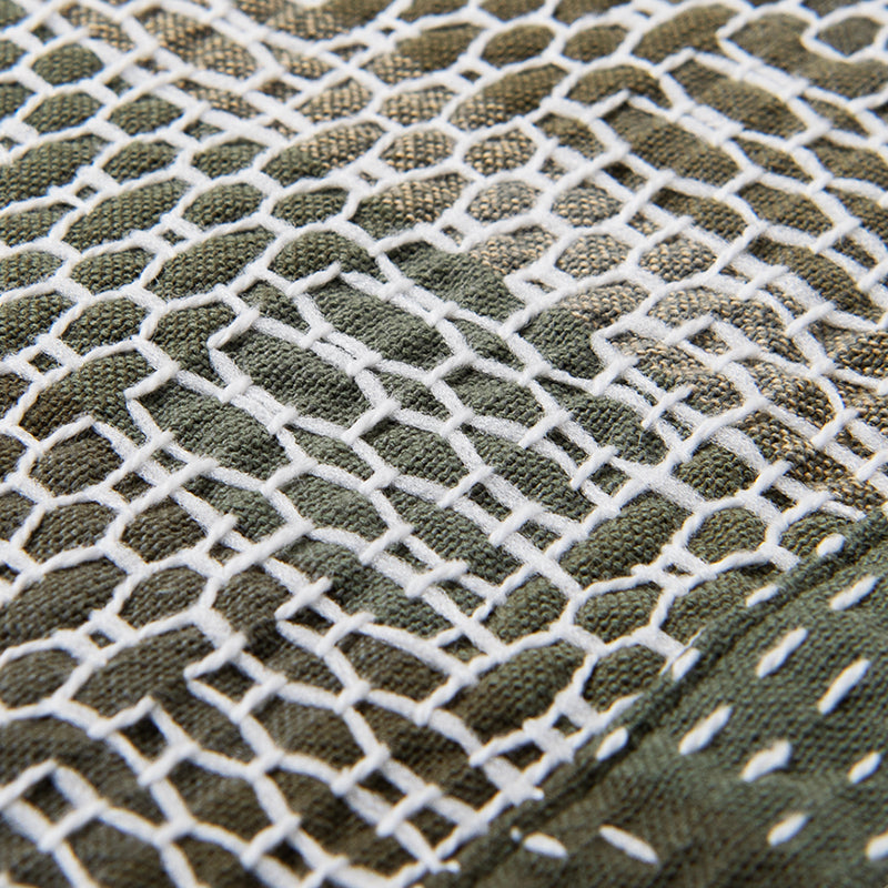 Noragi Army Sashiko Long Sleeve Shirt [5718]