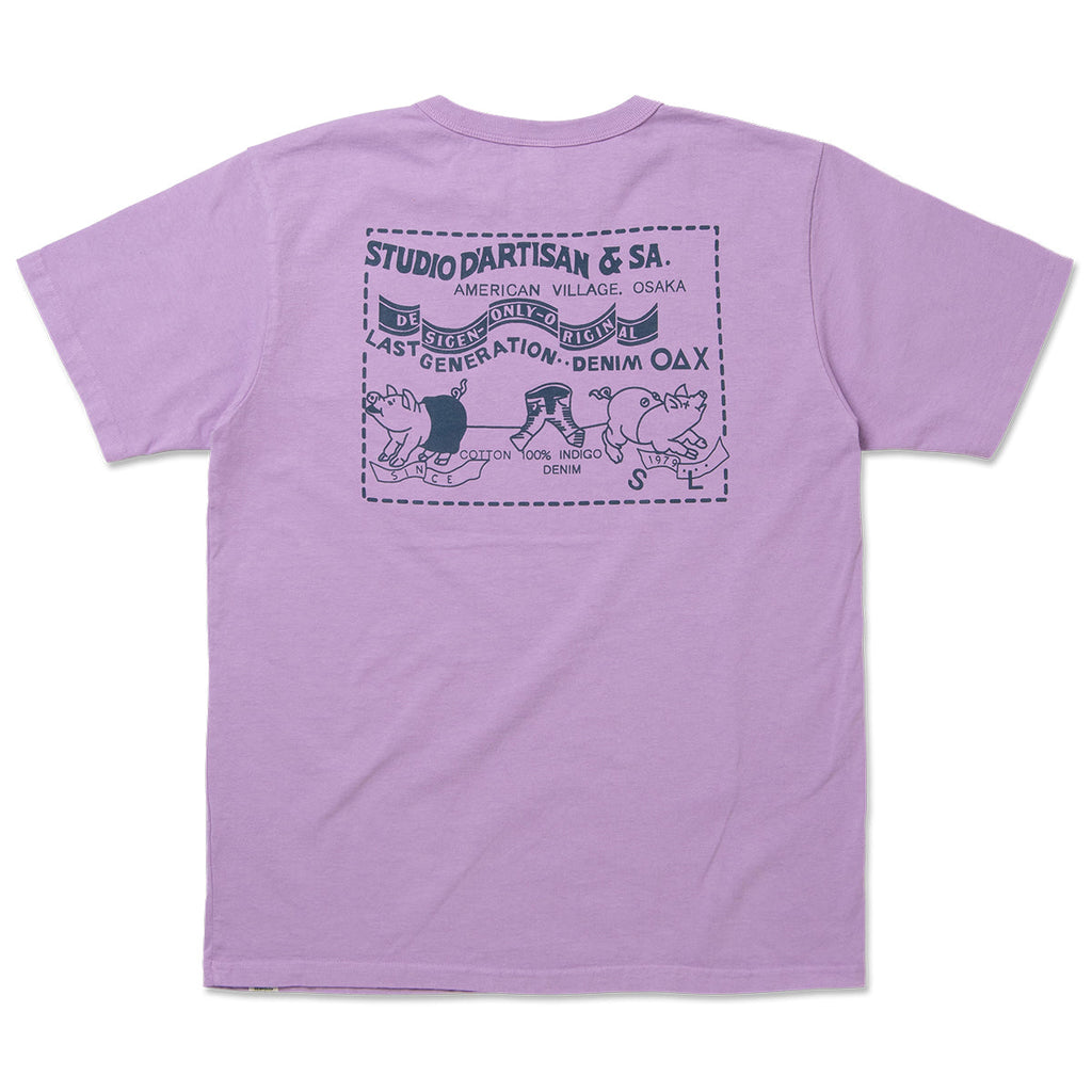 Denim Pocket Printed T-Shirt [8214A]