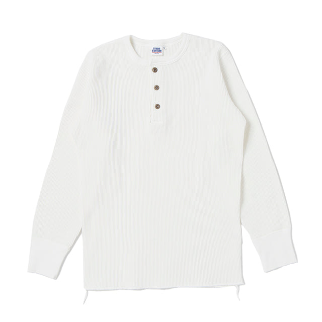 Heavy Thermal Henley Long Sleeve T-Shirt [9937]