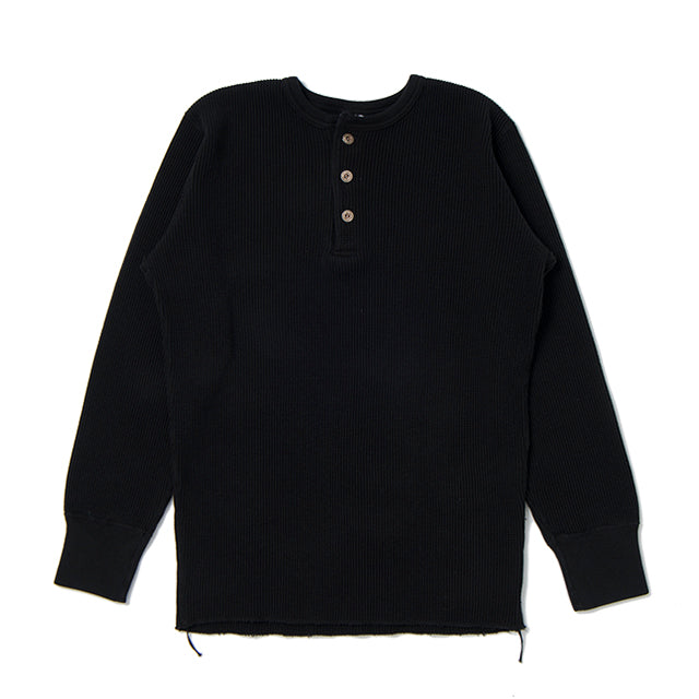 Heavy Thermal Henley Long Sleeve T-Shirt [9937]