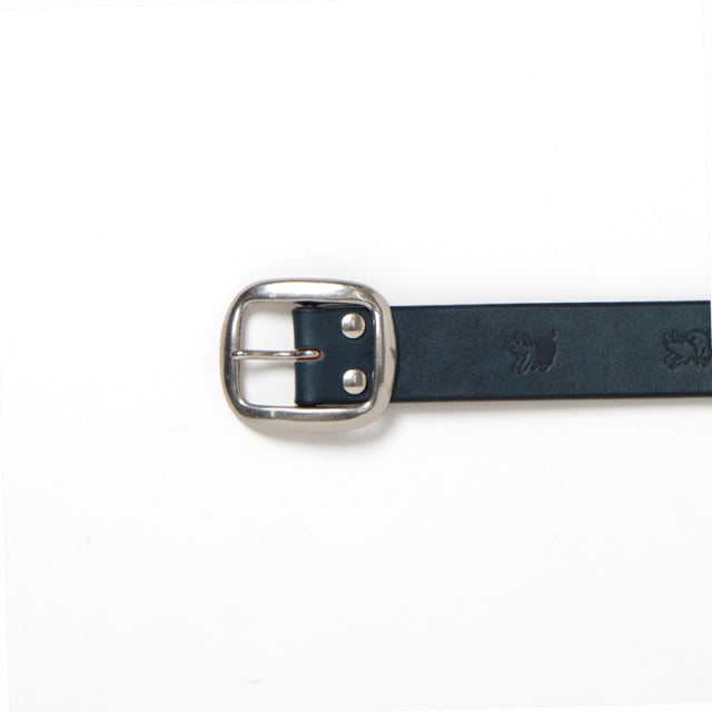 Indigo Benz Leather Stamped Belt [B-82-IND]