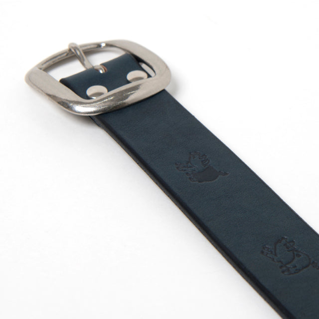 Indigo Benz Leather Stamped Belt [B-82-IND]