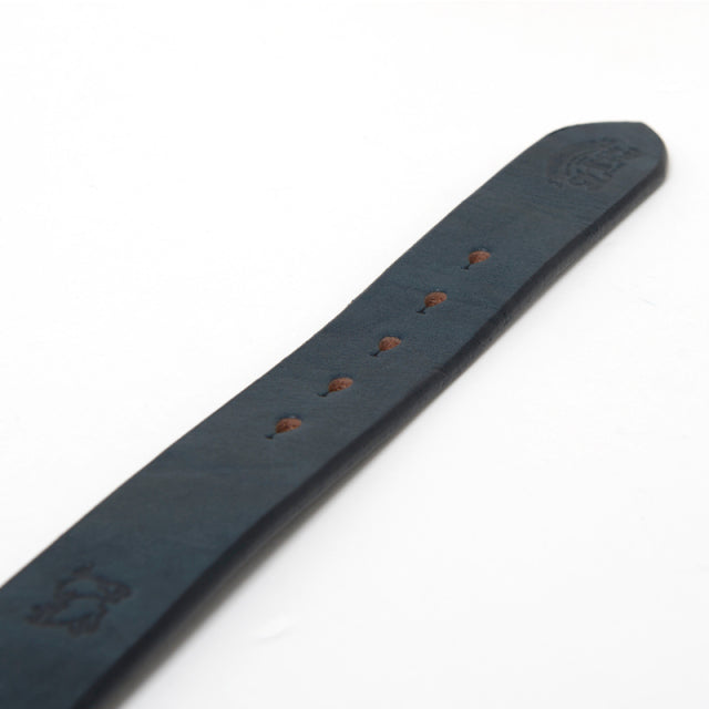 Indigo Benz Leather Stamped Belt [B-82-IND]