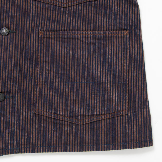 Kakishibu Denim Hickory Coverall [D4522]