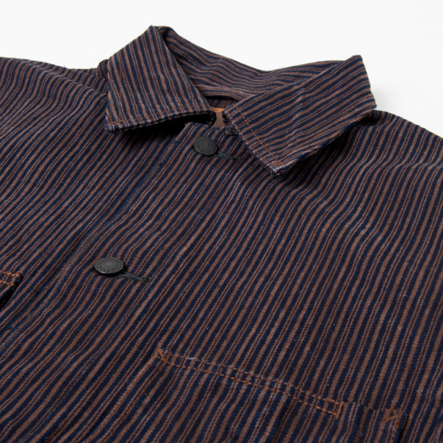 Kakishibu Denim Hickory Coverall [D4522]