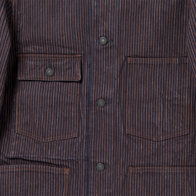 Kakishibu Denim Hickory Coverall [D4522]