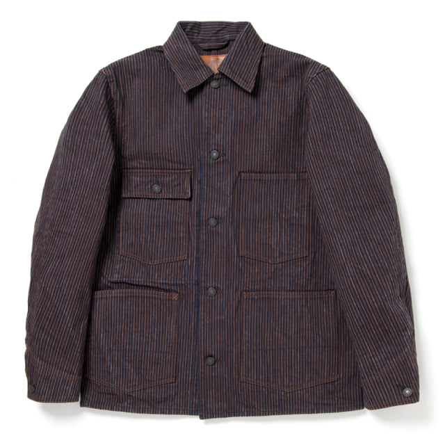 Kakishibu Denim Hickory Coverall [D4522]