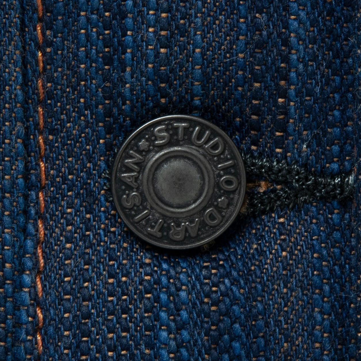 Awa Indigo & Persimmon-Dyed Denim Jacket [D4615] Big Size