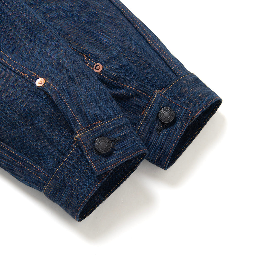 Awa Indigo & Persimmon-Dyed Denim Jacket [D4615]