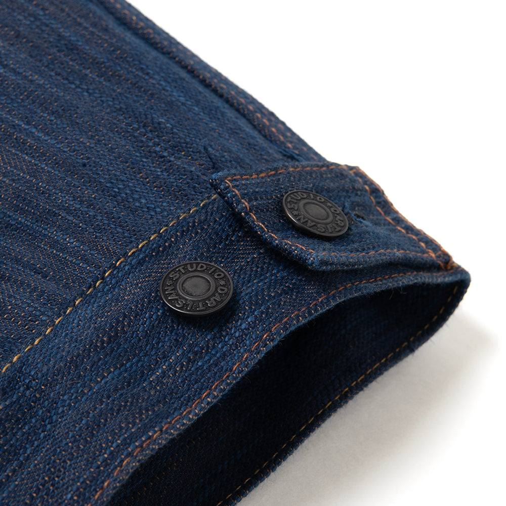 Awa Indigo & Persimmon-Dyed Denim Jacket [D4615]