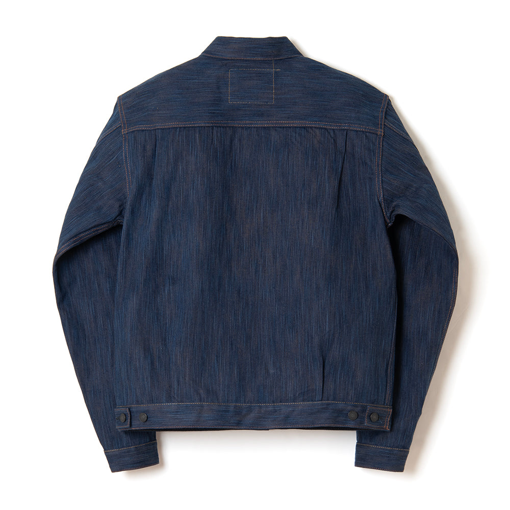 Awa Indigo & Persimmon-Dyed Denim Jacket [D4615] Big Size