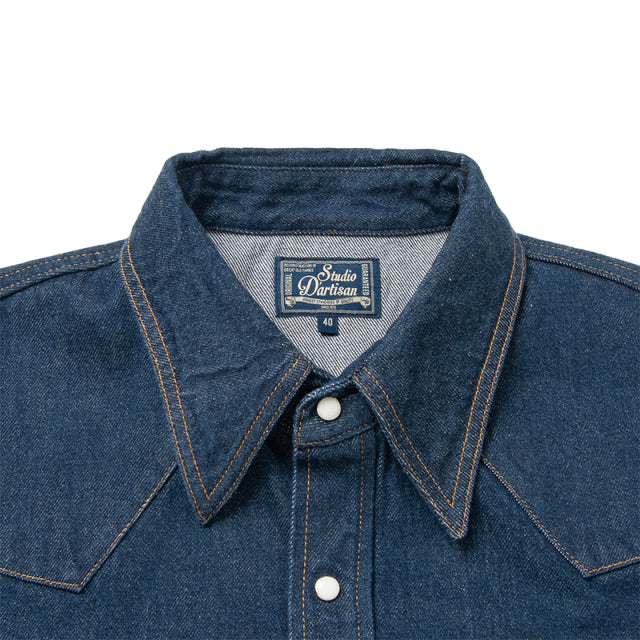 Natural Indigo Denim Western Shirt [D5701]