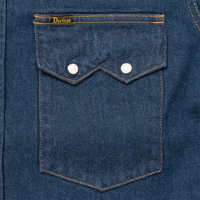 Natural Indigo Denim Western Shirt [D5701]
