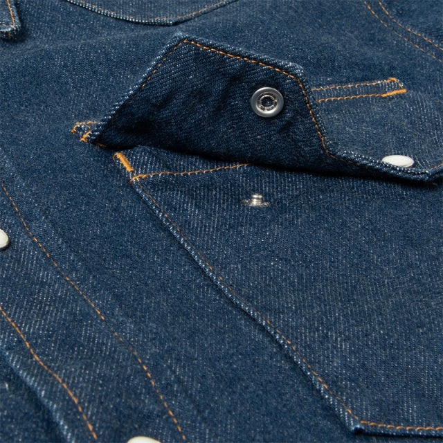Natural Indigo Denim Western Shirt [D5701]