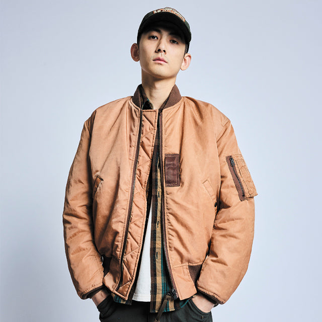 Persimmon-Dyed MA-1 Jacket [4599]