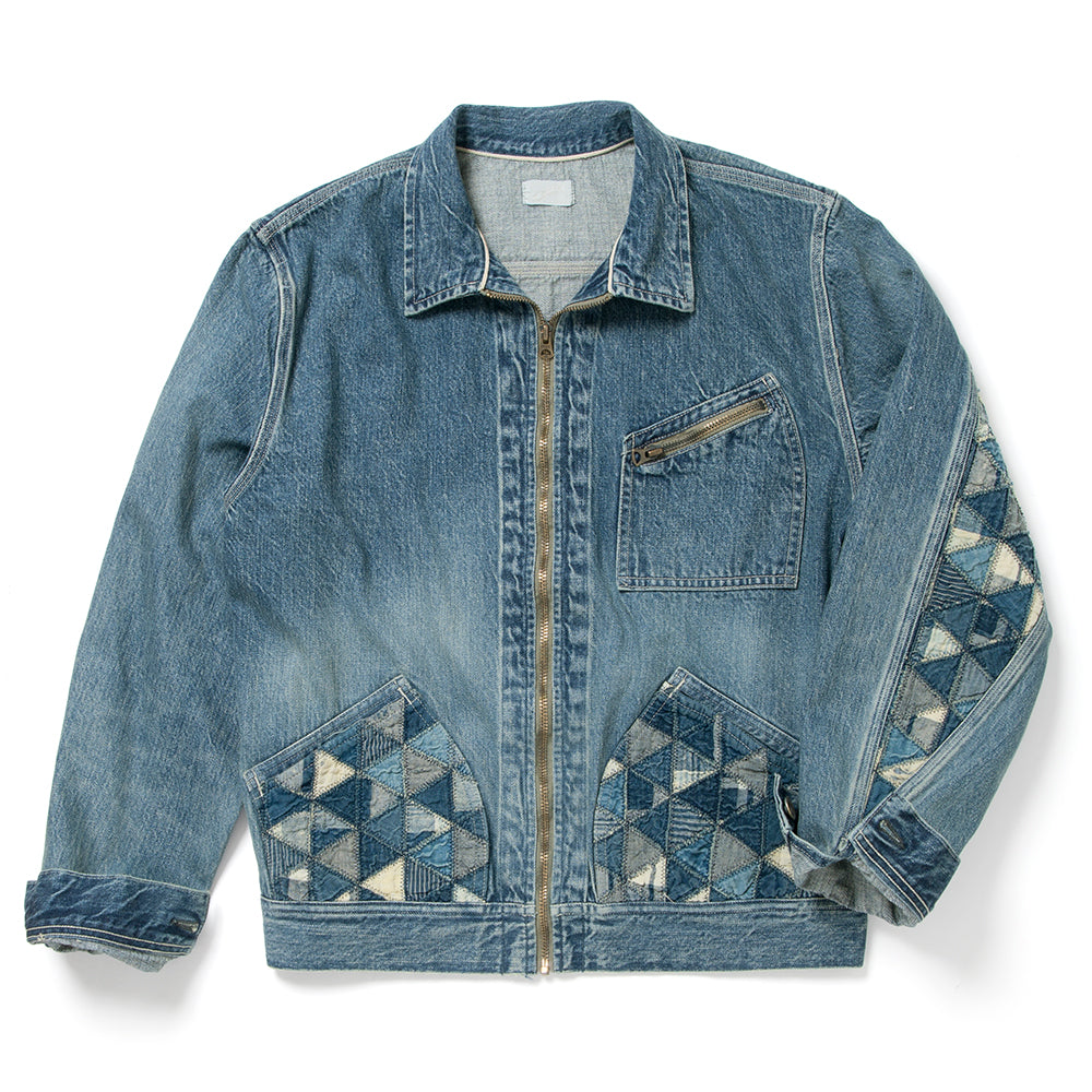 Tsugihagi Denim Zipper Jacket【MSP-4004】