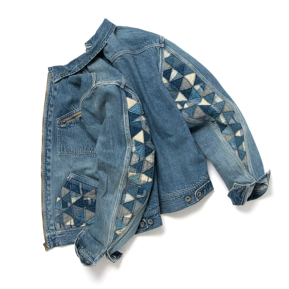 Tsugihagi Denim Zipper Jacket【MSP-4004】