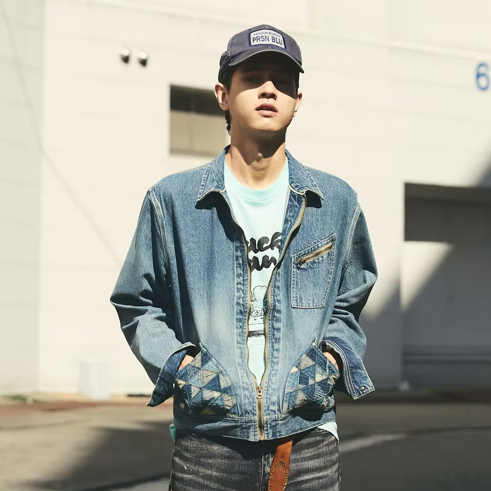 Tsugihagi Denim Zipper Jacket【MSP-4004】
